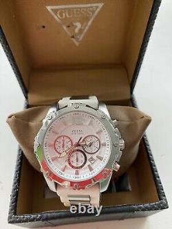 GUESS Chunky White Bold Chronograph Water Resistant Watch Never Used, Boxed