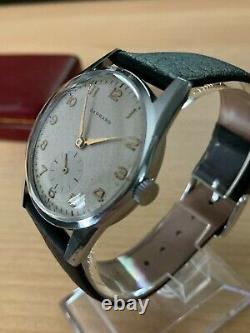Garrard 17 Jewels Incabloc Vintage Watch in Red Garrard Box & Serviced ETA 1280