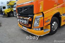 Grill Bar C + Jumbo Spots x4 + Step Pad + Side LED x2 For Volvo FH5 2021+ Chrome