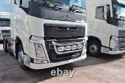 Grill Bar C + Jumbo Spots x4 + Step Pad + Side LED x2 For Volvo FH5 2021+ Chrome