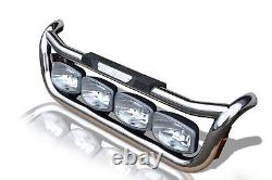 Grill Bar For Kenworth K370 (Same as DAF LF) Steel Stainless Front Chrome Lamps