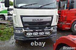Grill Bar For Kenworth K370 (Same as DAF LF) Steel Stainless Front Chrome Lamps
