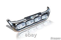 Grill Bar For Kenworth K370 (Same as DAF LF) Steel Stainless Front Chrome Lamps