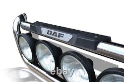 Grill Bar For Kenworth K370 (Same as DAF LF) Steel Stainless Front Chrome Lamps