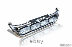 Grill Bar + Jumbo Spots + LEDs For DAF XF 106 2013+ Stainless Steel Chrome Lamps