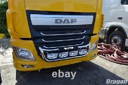 Grill Bar + Jumbo Spots + LEDs For DAF XF 106 2013+ Stainless Steel Chrome Lamps