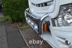 Grill Bar + LEDs For Mercedes Arocs Chrome Stainless Steel Lamps Front Truck