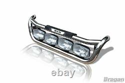 Grill Bar + Side LEDs For MAN TGA Chrome Stainless Steel Front Truck Lamps Light