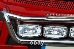 Grill Bar + Side LEDs For MAN TGA Chrome Stainless Steel Front Truck Lamps Light