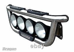 Grill Bar + Spot Lamp For DAF XF 105 Chrome Stainless Steel Front Lamps Truck