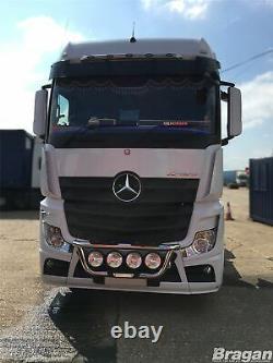 Grill Bar + Spots For Mercedes Actros MP4 Chrome Stainless Steel Lamps Front Bar