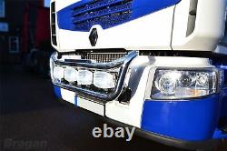 Grill Bar + Spots For Renault Lander Chrome Stainless Steel Front Lamps Truck