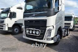 Grill Bar + Step Pads For Volvo FH4 2013+ Chrome Stainless Steel Lamps Front Bar