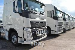 Grill Bar + Step Pads For Volvo FH4 2013+ Chrome Stainless Steel Lamps Front Bar