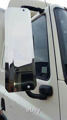 HGV RENAULT D range mirror guards chrome stainless steel