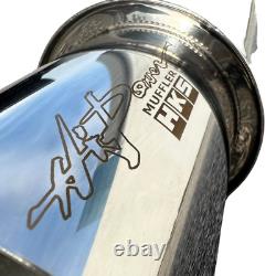 HKS OEM HI-POWER UNIVERSAL SINGLE EXHAUST MUFFLER Inlet 2.5 Outlet 4.0 Inches SS