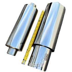 HKS OEM HI-POWER UNIVERSAL SINGLE EXHAUST MUFFLER Inlet 2.5 Outlet 4.0 Inches SS