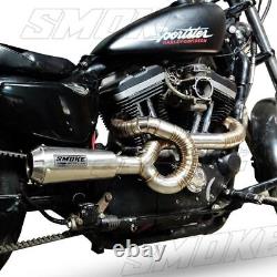 Harley Davidson Iron 883 Sportster 2-1 Model Pipe Exhaust Custom 1999-2020