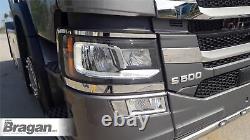 Head Light Chrome Trims To Fit New Generation Scania 2017+ R & S Series Cab