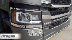 Head Light Chrome Trims To Fit New Generation Scania 2017+ R & S Series Cab