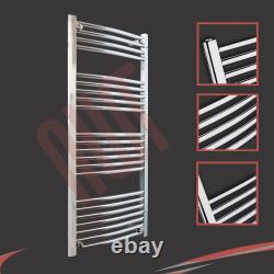 Heated Towel Rails Radiators Straight Curved Chrome White Stainless 600mm(w)
