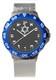 Hebrew Numbers Sport Watch-brushed Chrome-black Dial-stainless Steel Mesh Band