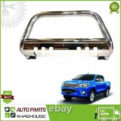 Hilux Stainless Steel Chrome Axle Nudge A-bar, Bull Bar 2016 Models