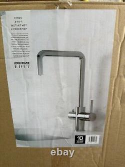 Homebase Fionn 3 in 1 Dual Handle Instant Hot Kitchen Tap Chrome