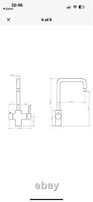 Homebase Fionn 3 in 1 Dual Handle Instant Hot Kitchen Tap Chrome