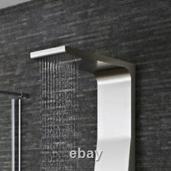 Hudson Reed Surface Curve Stainless Steel Thermostatic Shower Panel AS342