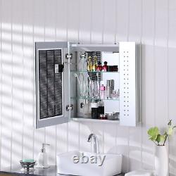 Illuminated Bathroom Mirror Cabinet LED with Shaver Socket Demister IR Sensor