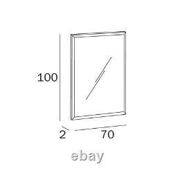 Inda Rectangular Mirror with Stainless Steel Frame 70 x 100 x 2cm A0472A