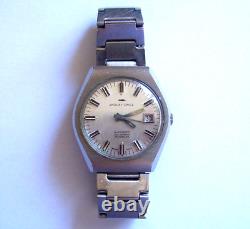JAQUET-DROZ 25 JEWEL AUTO. 1960s, CLASSIC CHROMED STEEL CASE & RUNNING PERFECTLY