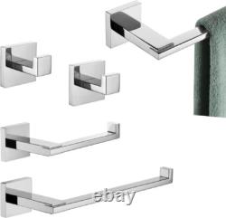 KOKOSIRI 5-Piece Bathroom Hardware Set Bath Accessories, 24'' Polished Chrome