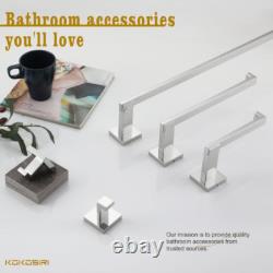 KOKOSIRI 5-Piece Bathroom Hardware Set Bath Accessories, 24'' Polished Chrome