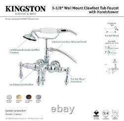 Kingston Brass Vintage 3-3/8-Inch Vintage Leg Tub Filler With Handshower Chrome