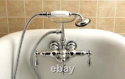 Kingston Brass Vintage 3-3/8-Inch Vintage Leg Tub Filler With Handshower Chrome