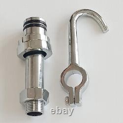 Kitchen Pre-Rinse Tap Faucet Commercial Spray Arm Twin Pedestal Flexible Hose