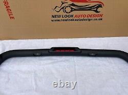 LED Black stainless steel Roll bar with Brake lights Fits Nissan Navara 2015+
