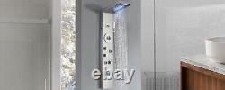 LED Shower Panel Column Waterfall Stainless Steel Shower Panel Tower System Set