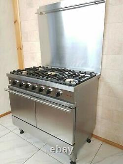 Lacanche 100 CM Dual Fuel Range Cooker In Stainless Steel & Splashback. Ref-a24