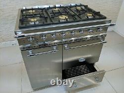 Lacanche Bussy 90cm Dual Fuel In Stainless Steel & Chrome Range Cooker A493