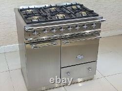 Lacanche Bussy 90cm Dual Fuel In Stainless Steel & Chrome Range Cooker A493