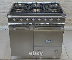 Lacanche Bussy 90cm Dual Fuel In Stainless Steel & Chrome Range Cooker A493