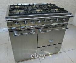 Lacanche Bussy 90cm Dual Fuel In Stainless Steel & Chrome Range Cooker A493