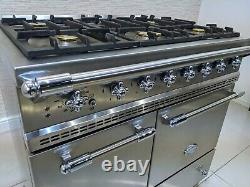 Lacanche Bussy 90cm Dual Fuel In Stainless Steel & Chrome Range Cooker A493