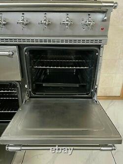 Lacanche Macon 100cm Dual Fuel Range Cooker In Stainless Steel& Chrome