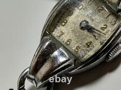 Ladies Rolex Tudor Chromed Metal Cocktail Watch 1940s working (No853597813)
