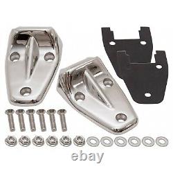 Land Rover Defender Pair Stainless Steel & Polished Bonnet Hinges DA1152SS