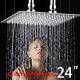 Large For 2 People 24 Stainless Steel Square Rainfall Shower Head Ceiling Mount